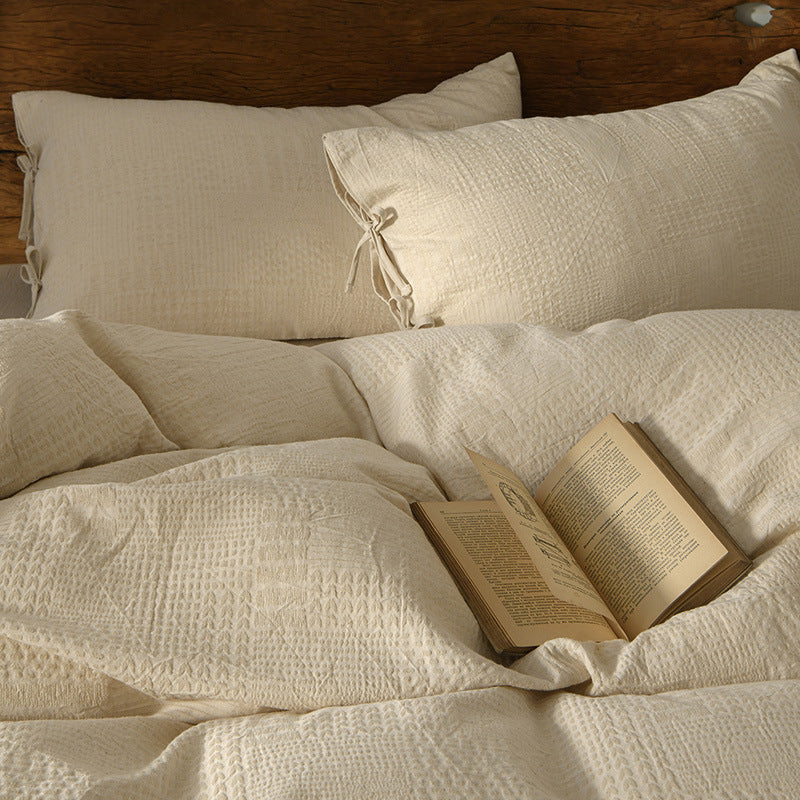 Linge de lit en gaze de coton — Collection Nature — détail produit