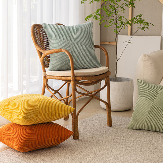 Housse de coussin matelassée — Motif graphique — détail produit