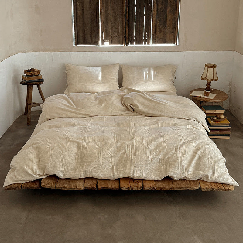 Linge de lit en gaze de coton — Collection Nature — détail produit